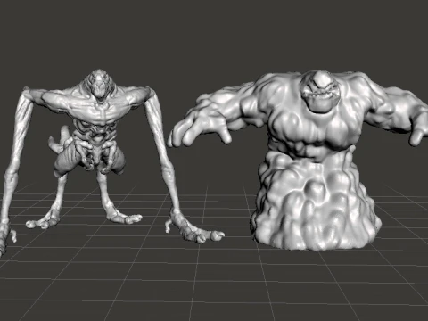 BOUE TITAN MONSTRE G&eacute;ANT MINIATURE JEUX RPG MDN Modèles 3D en vedette
