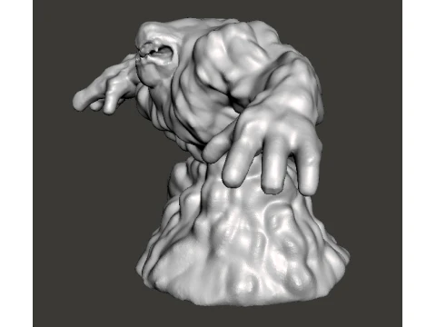 BOUE TITAN MONSTRE G&eacute;ANT MINIATURE JEUX RPG MDN Modèles 3D en vedette