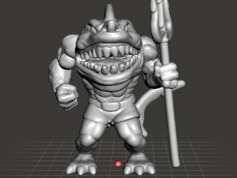 MODELLO IN MINIATURA DEL GUARDIAN WERESHARK PER GIOCHI FANTASY RPG DND Modello di stampa 3D