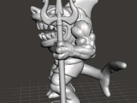 WERESHARK GUARDIAN MINIATURE MODEL FOR FANTASY GAMES RPG DND 3D Print Model