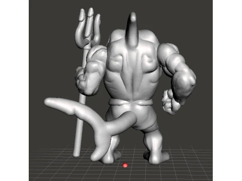 WERESHARK GUARDIAN MINIATURE MODEL FOR FANTASY GAMES RPG DND 3D Print Model
