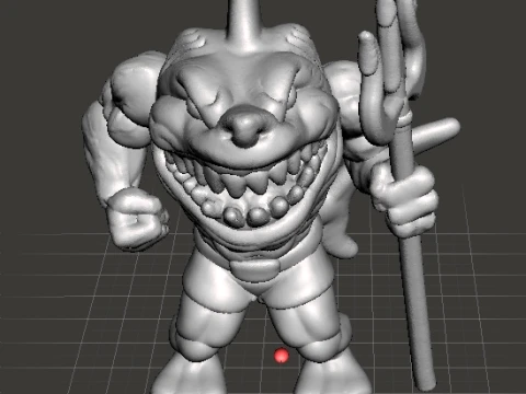 WERESHARK GUARDIAN MINIATURE MODEL FOR FANTASY GAMES RPG DND 3D Print Model