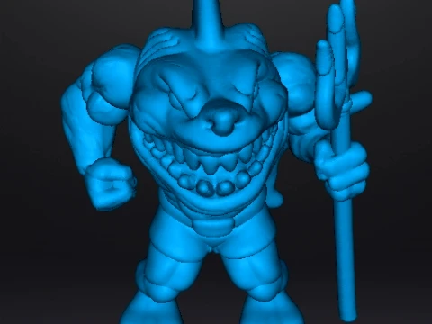 WERESHARK GUARDIAN MINIATURE MODEL FOR FANTASY GAMES RPG DND 3D Print Model
