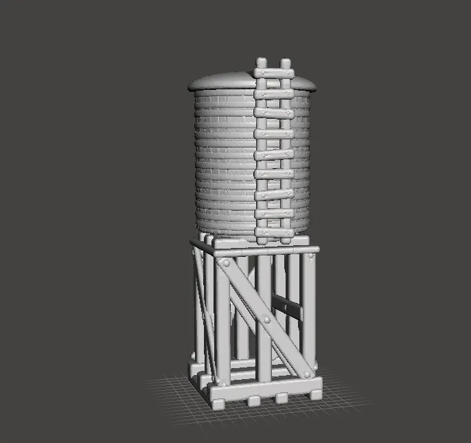 6MM SCALE WATER TANK MINIATURE MODEL FOR EPIC GAMES 3D Print Model .c4d .max .obj .3ds .fbx .stl .blend 