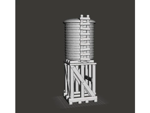 MINIATUROWY MODEL ZBIORNIKA NA WODĘ W SKALI 6 MM DO EPICKICH GIER Model do druku 3D