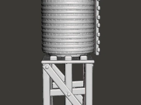 6MM SCALE WATER TANK MINIATURE MODEL FOR EPIC GAMES 3D Print Model