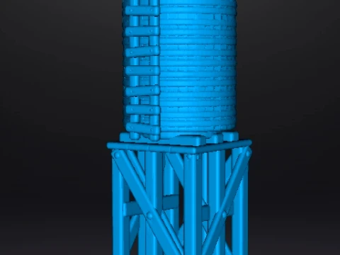 6MM SCALE WATER TANK MINIATURE MODEL FOR EPIC GAMES 3D Print Model