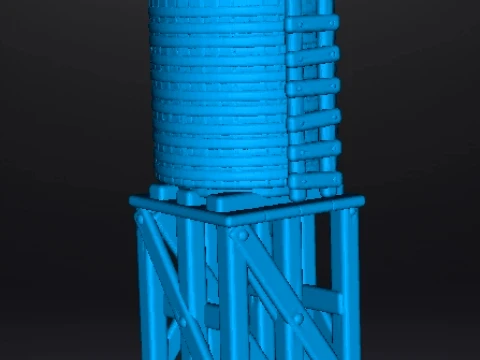 6MM SCALE WATER TANK MINIATURE MODEL FOR EPIC GAMES 3D Print Model