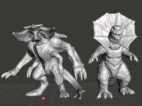 SCUNNER KAIJU MONSTER MINIATURE GAMES RPG DND 3D Print Model
