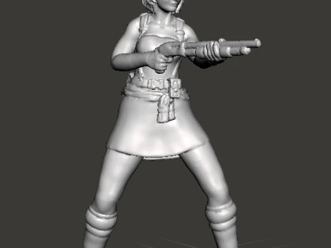 RE3 JILL MINIATURE MODEL FOR HORROR OR SCIFI GAMES RPG DND 3D Print Model