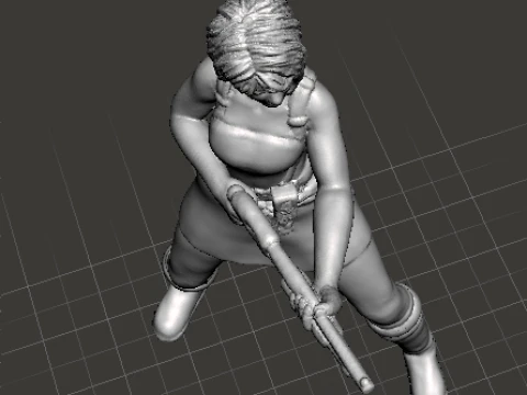 RE3 JILL MINIATURE MODEL FOR HORROR OR SCIFI GAMES RPG DND 3D Print Model