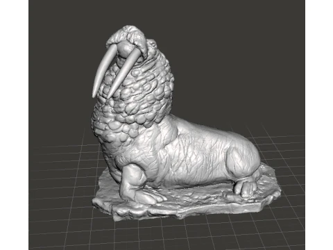 WALRUS FIGURE MODEL REALISTIC SCULPTURE STATUE ORNAMENT WILDLIFE 3D Print Model