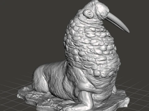 WALRUS FIGURE MODEL REALISTIC SCULPTURE STATUE ORNAMENT WILDLIFE 3D Print Model