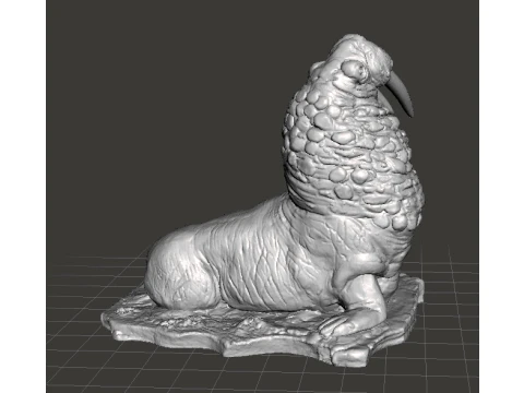 WALRUS FIGURE MODEL REALISTIC SCULPTURE STATUE ORNAMENT WILDLIFE 3D Print Model