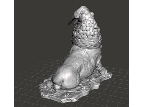 WALRUS FIGURE MODEL REALISTIC SCULPTURE STATUE ORNAMENT WILDLIFE 3D Print Model