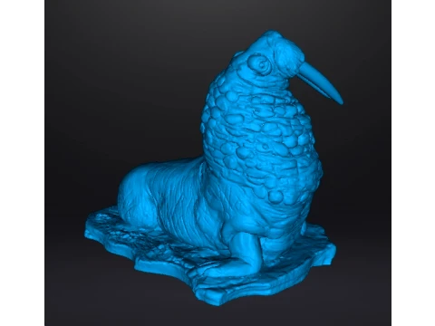 WALRUS FIGURE MODEL REALISTIC SCULPTURE STATUE ORNAMENT WILDLIFE 3D Print Model