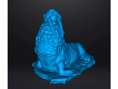 WALRUS FIGURE MODEL REALISTIC SCULPTURE STATUE ORNAMENT WILDLIFE 3D Print Model