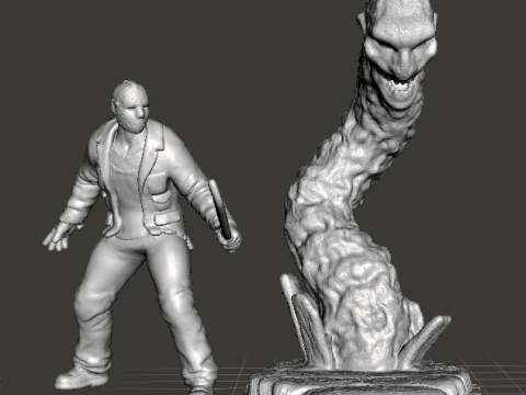 FREDDY KRUEGER WORM MINIATURE MODEL HORROR FANTASY GAMES RPG DND 3D Print Model