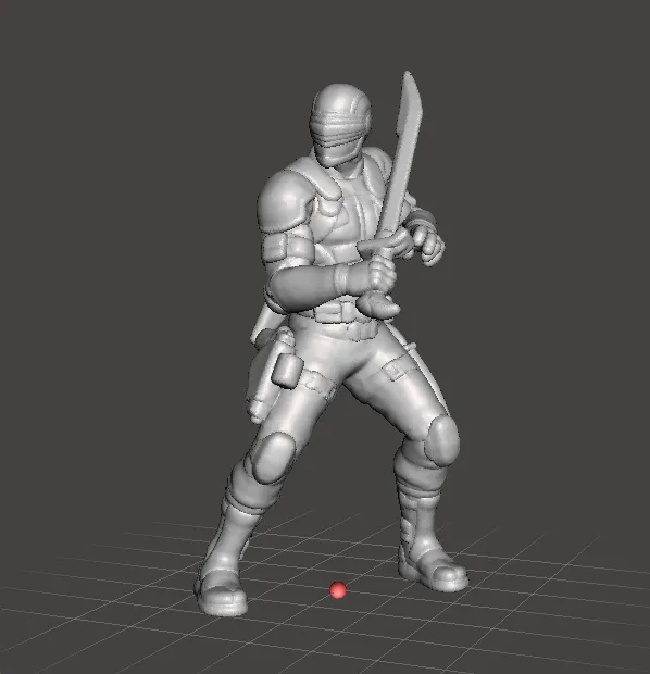 SNAKE EYES MINIATURE MODEL FIGURE FOR SCIFI GAMES RPG DND 3D Print Model .c4d .max .obj .3ds .fbx .stl .blend 