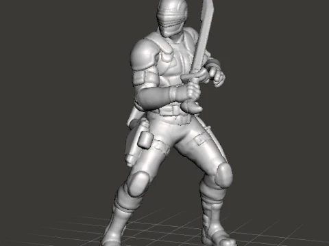 SNAKE EYES MINIATURE MODEL FIGURE FOR SCIFI GAMES RPG DND 3D Print Model