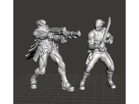 SNAKE EYES MINIATURE MODEL FIGURE FOR SCIFI GAMES RPG DND 3D Print Model