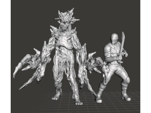 SNAKE EYES MINIATURE MODEL FIGURE FOR SCIFI GAMES RPG DND 3D Print Model