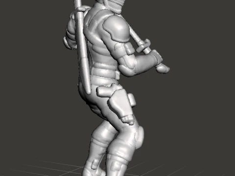 SNAKE EYES MINIATURE MODEL FIGURE FOR SCIFI GAMES RPG DND 3D Print Model