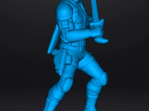 SNAKE EYES MINIATURE MODEL FIGURE FOR SCIFI GAMES RPG DND 3D Print Model