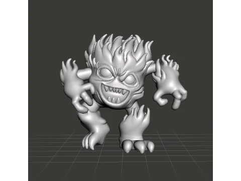 FIGURA MODELO EN MINIATURA DE MINION DE FUEGO PARA JUEGOS DE FANTAS&Iacute;A RPG DND Modelo de impresión 3D