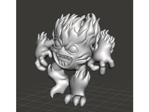 FIRE MINION MINIATURE MODEL FIGURE FOR FANTASY GAMES RPG DND 3D Print Model