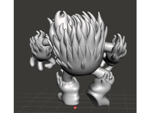 FIRE MINION MINIATURE MODEL FIGURE FOR FANTASY GAMES RPG DND 3D Print Model