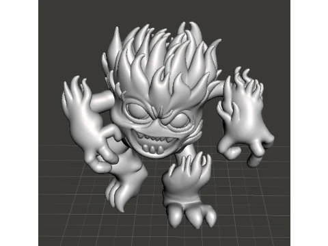 FIRE MINION MINIATURE MODEL FIGURE FOR FANTASY GAMES RPG DND 3D Print Model