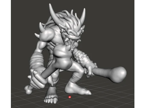 MODELLO IN MINIATURA DEMONE OGRE PER GIOCHI FANTASY RPG E DND Modello di stampa 3D