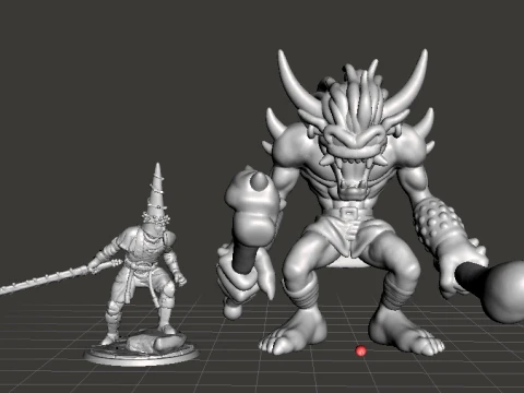 MODELLO IN MINIATURA DEMONE OGRE PER GIOCHI FANTASY RPG E DND Modello di stampa 3D