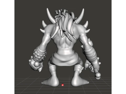 MODELLO IN MINIATURA DEMONE OGRE PER GIOCHI FANTASY RPG E DND Modello di stampa 3D