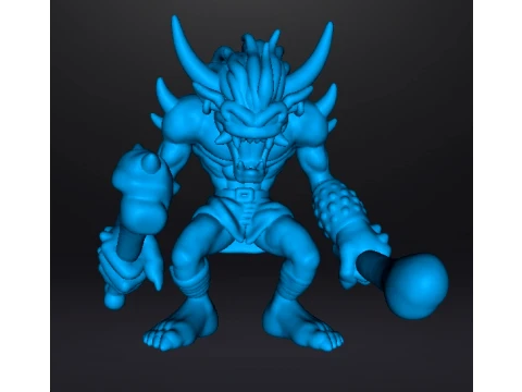 MODELLO IN MINIATURA DEMONE OGRE PER GIOCHI FANTASY RPG E DND Modello di stampa 3D