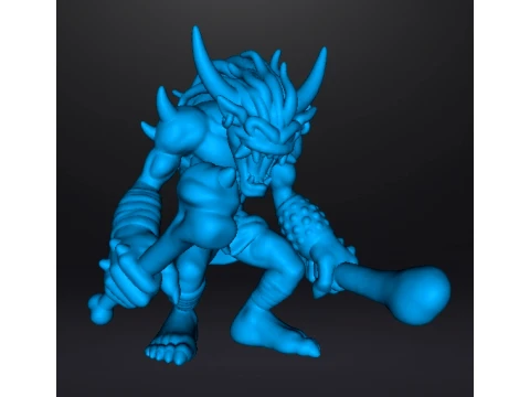MODELLO IN MINIATURA DEMONE OGRE PER GIOCHI FANTASY RPG E DND Modello di stampa 3D