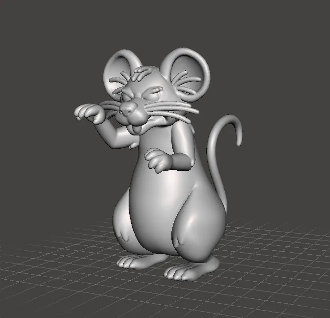 MONSTER MOUSE MINIATURE MODEL FOR FANTASY HORROR GAMES RPG DND 3D Print Model .c4d .max .obj .3ds .fbx .stl .blend