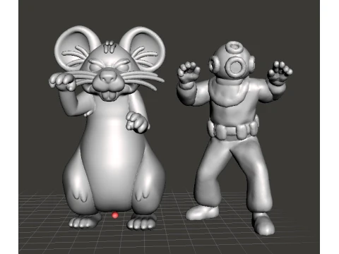 MONSTER MOUSE MINIATURE MODEL FOR FANTASY HORROR GAMES RPG DND 3D Print Model