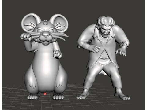 MONSTER MOUSE MINIATURE MODEL FOR FANTASY HORROR GAMES RPG DND 3D Print Model