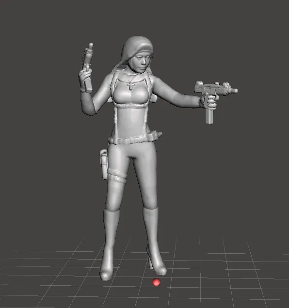 ASSASSIN NUN MINIATURE MODEL FOR HORROR OR SCIFI GAMES RPG DND 3D Print Model .c4d .max .obj .3ds .fbx .stl .blend 