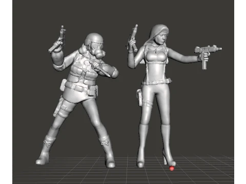 ASSASSIN NUN MINIATURE MODEL FOR HORROR OR SCIFI GAMES RPG DND 3D Print Model