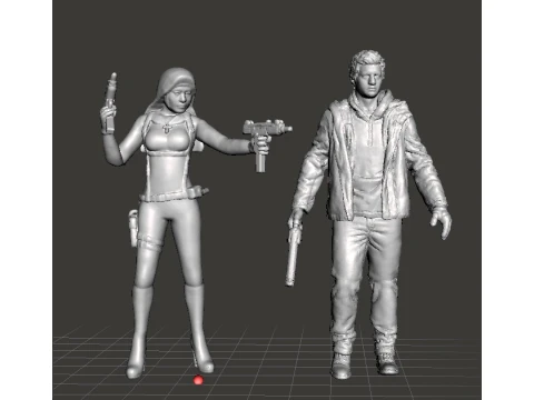 ASSASSIN NUN MINIATURE MODEL FOR HORROR OR SCIFI GAMES RPG DND 3D Print Model