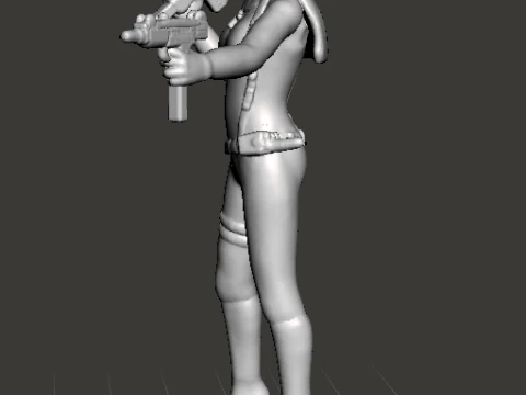 ASSASSIN NUN MINIATURE MODEL FOR HORROR OR SCIFI GAMES RPG DND 3D Print Model