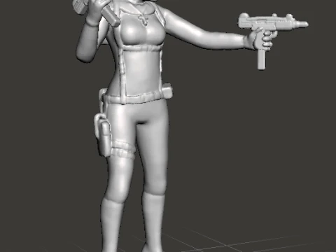 ASSASSIN NUN MINIATURE MODEL FOR HORROR OR SCIFI GAMES RPG DND 3D Print Model