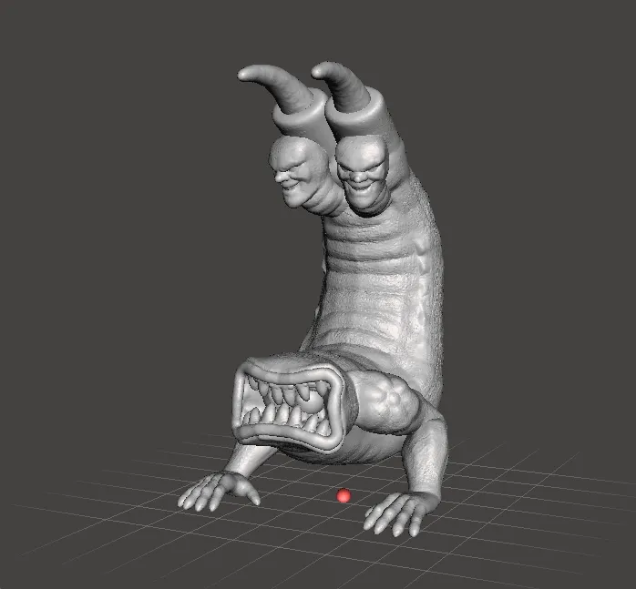 CLAWHEAD KAIJU MONSTER MINIATURE FANTASY AND SCIFI GAMES RPG DND 3D Print Model .c4d .max .obj .3ds .fbx .stl .blend