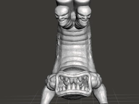 CLAWHEAD KAIJU MONSTER MINIATURE FANTASY AND SCIFI GAMES RPG DND 3D Print Model