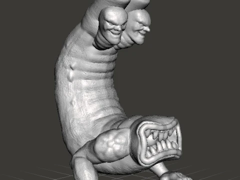 CLAWHEAD KAIJU MONSTER MINIATURE FANTASY AND SCIFI GAMES RPG DND 3D Print Model