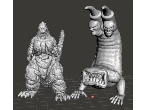 CLAWHEAD KAIJU MONSTER MINIATURE FANTASY AND SCIFI GAMES RPG DND 3D Print Model