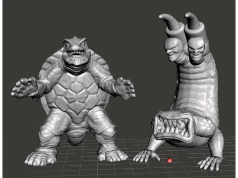 CLAWHEAD KAIJU MONSTER MINIATURE FANTASY AND SCIFI GAMES RPG DND 3D Print Model